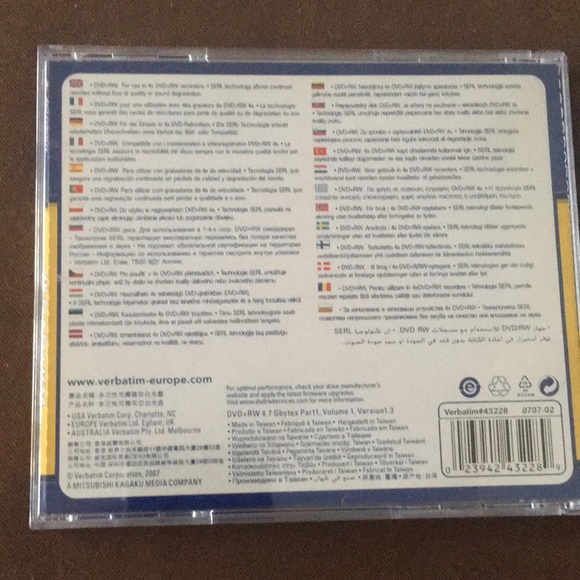 Verbatim DVD-REWRITABLE 120 min. NEW - Picture 2 of 3